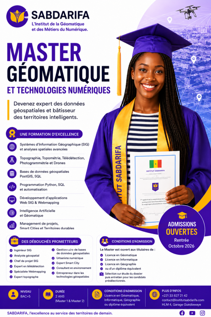 Master en Géomatique au Sénégal - Institut SABDARIFA